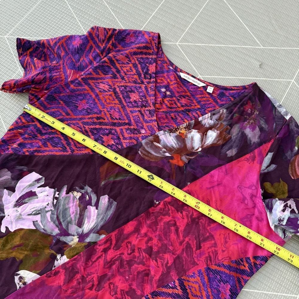 Soft Surroundings Raspberry Rosaria Patchwork Dre… - image 5